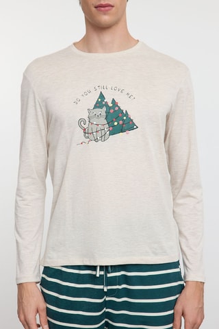 Pyjama - Beige en Groen