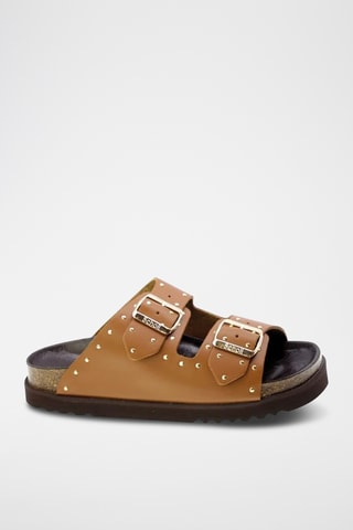 Mules en nubuck - Camel