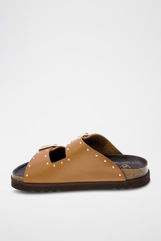 Mules en nubuck - Camel