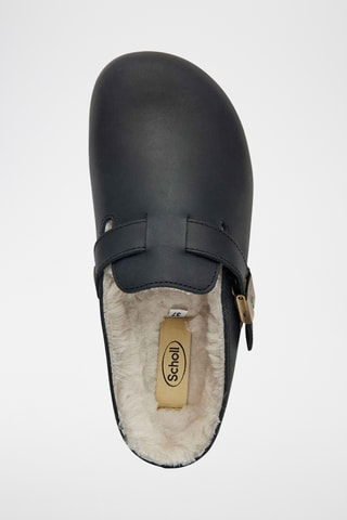 Gevoerde Nubuck Clogs - Zwart