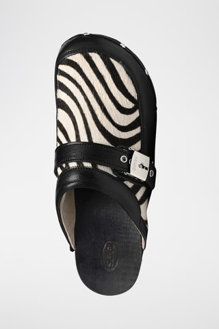 Sabots à talons en cuir - Noir