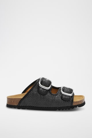 Mules en cuir - Noir