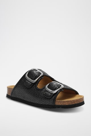 Mules en cuir - Noir