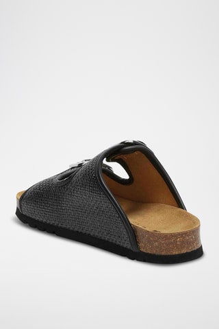 Mules en cuir - Noir