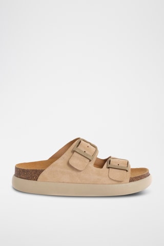Mules en nubuck - Beige