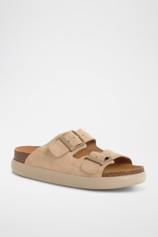 Mules en nubuck - Beige