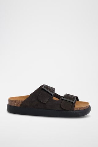Mules en cuir - Marron