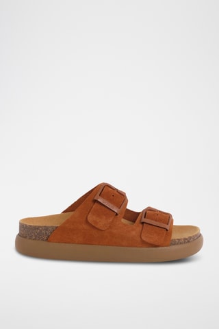 Mules en cuir - Camel