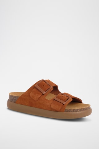 Mules en cuir - Camel