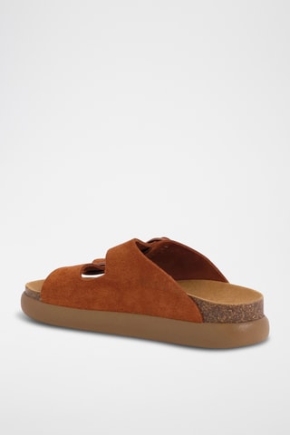 Mules en cuir - Camel