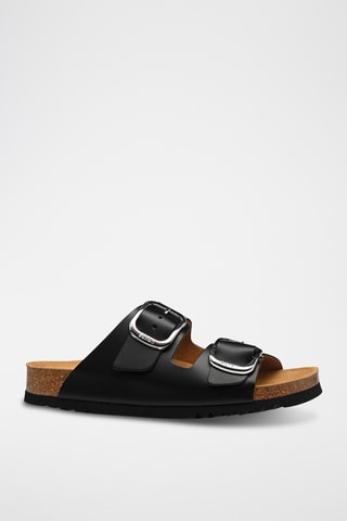 Mules en cuir - Noir
