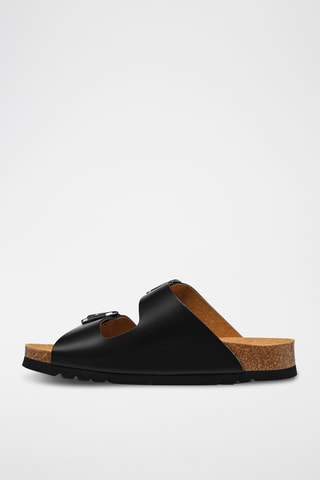 Mules en cuir - Noir