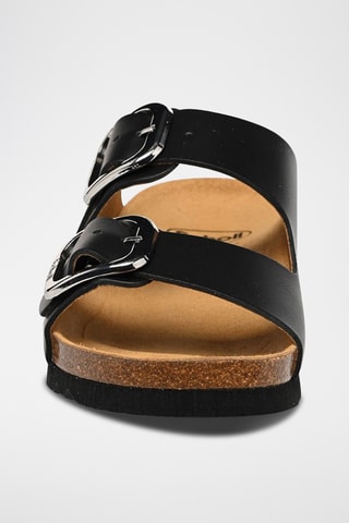 Mules en cuir - Noir