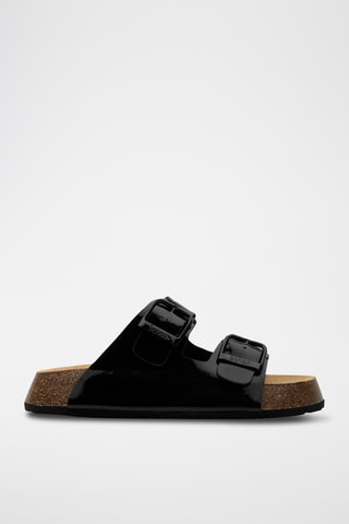 Mules en cuir - Noir