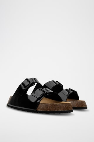 Mules en cuir - Noir