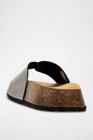 Mules en cuir - Noir