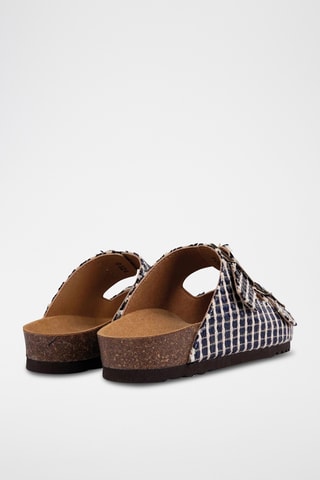 Mules - Bleu marine et blanc