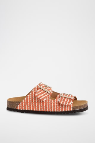 Mules en cuir - Orange