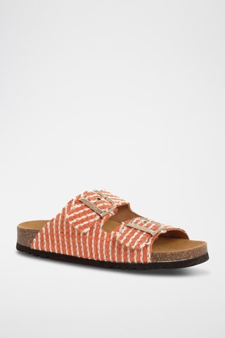 Mules en cuir - Orange