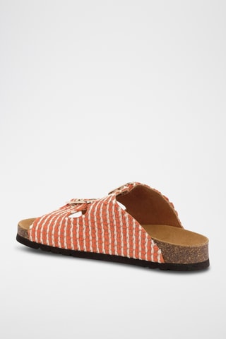 Mules en cuir - Orange