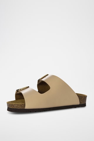 Mules en cuir - Camel