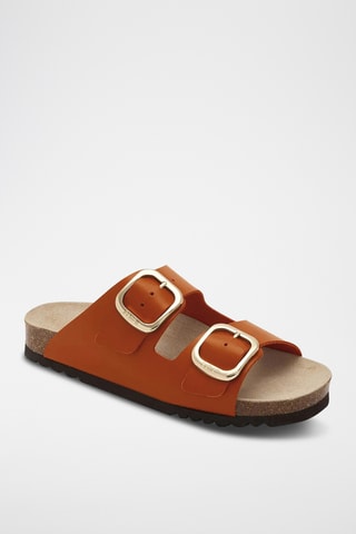 Mules en cuir - Orange