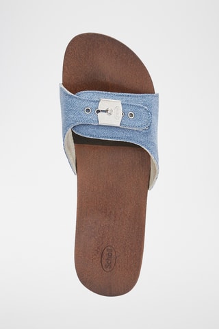 Mules en cuir - Bleu cobalt