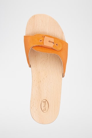Mules à talons en nubuck - Orange
