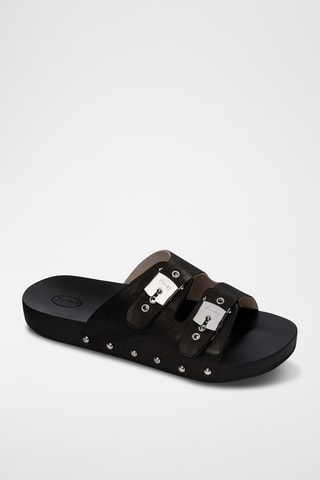 Mules en cuir - Noir