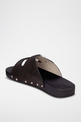 Mules en cuir - Noir