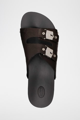 Mules en cuir - Noir