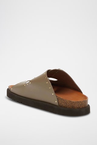 Leren Muiltjes - Taupe