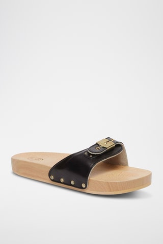 Mules en cuir - Noir