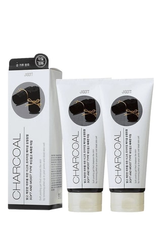 2 géis esfoliantes com carvão para o rosto - Para todos os tipos de pele - 2 x 180 ml