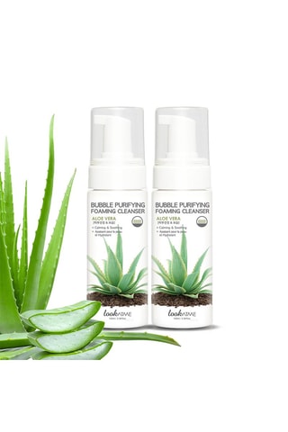 2 mousses de limpeza com aloé vera Bubble Purifying - Peles mistas - 2 x 150 ml
