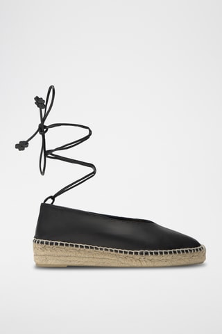Leren Espadrilles Gea - Zwart