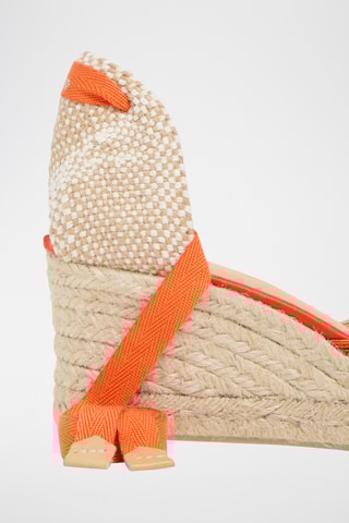 Espadrilles met Sleehak Carina - Oranje
