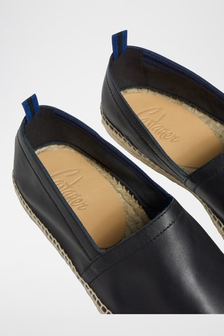 Leren Espadrilles Pablo - Zwart