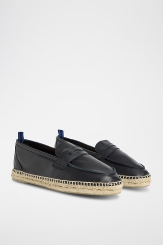 Leren Espadrilles Nacho - Zwart