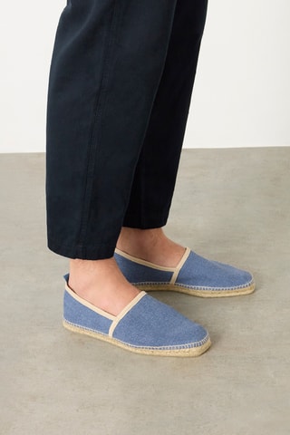 Linnen Espadrilles Paul - Indigoblauw