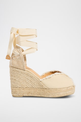 Espadrilles met Sleehak Brianda - Ivoorkleurig