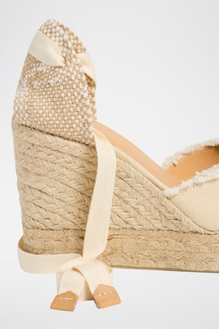 Espadrilles met Sleehak Brianda - Ivoorkleurig