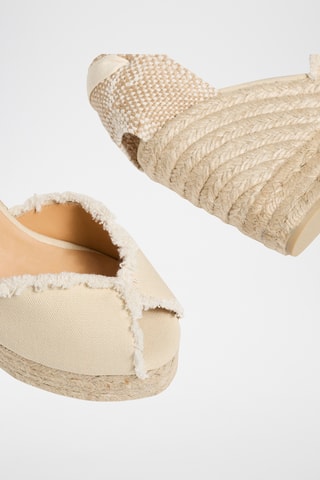 Espadrilles met Sleehak Brianda - Ivoorkleurig