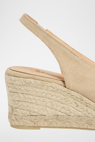 Biologisch Katoenen Espadrilles met Sleehak Barbara - Beige