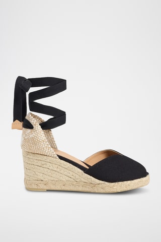 Espadrilles met Sleehak Billina - Zwart