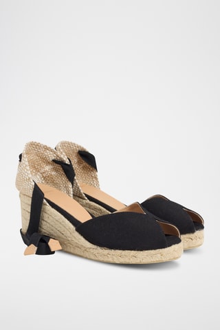 Espadrilles met Sleehak Billina - Zwart