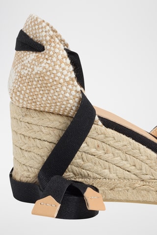 Espadrilles met Sleehak Billina - Zwart