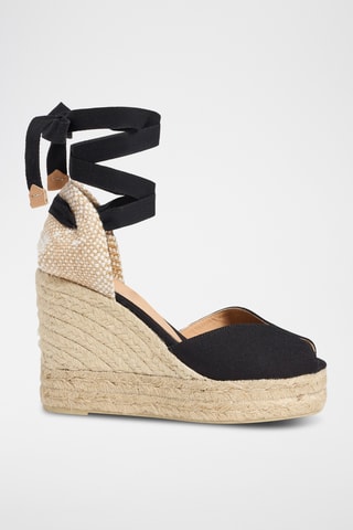 Espadrilles met Sleehak Bilina - Zwart