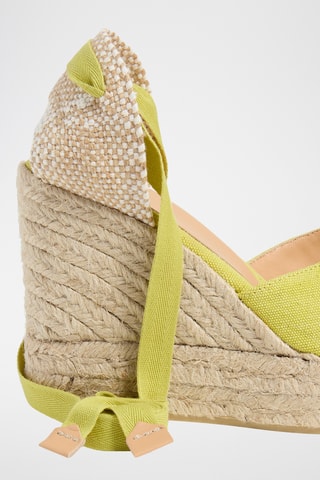 Biologisch Katoenen Espadrilles met Sleehak Bilina - Geel