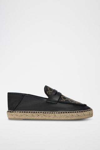Leren Espadrilles Keule - Zwart